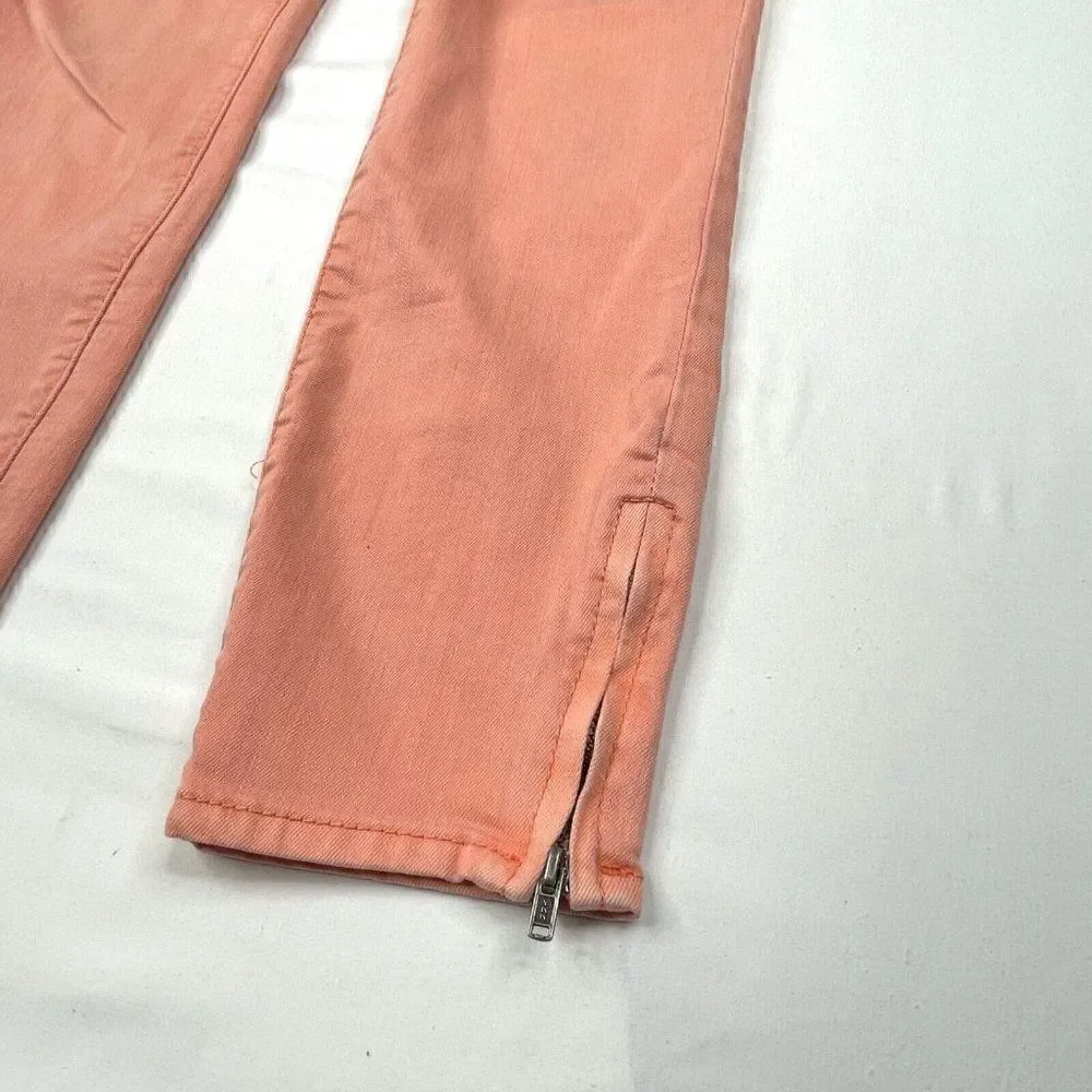 FREE PEOPLE Orange Ankle Zip Skinny Jean